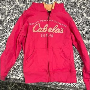 Cabalas zip up hoodie- never worn
